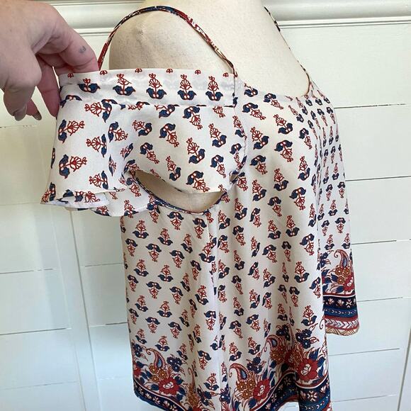 Anthropologie Sophie Rue Boho‎ Cold Shoulder Blouse - Picture 2 of 11